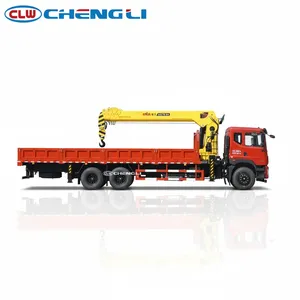 รถบรรทุกติดเครนตงเฟิง 6x4 สำหรับงานหนัก 12 ตัน พร้อมเครนบูมแบบยืดหดได้ สำหรับการใช้งานท่าเรือและการก่อสร้าง - Product Image 1