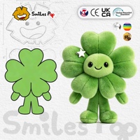 Peluche mignonne trèfle à quatre feuilles, jouet en peluche sûr et non toxique, poupée rembourrée avec ornement étoile, cadeau pour enfants, décoration de la maison