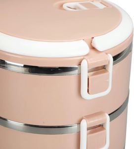 Newest Heat Preservation Multi Layer Portable Stainless Steel Bento <b>Lunch</b> <b>Box</b> Plastic Foldable 2 <b>Compartments</b> for Adults Kids - Product Image 3
