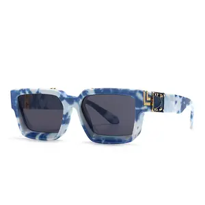 2021 Fashion Cool Unique Blue Sky White Cloud Style Sunglasses Millionaires Brand Design Sun Glasses Oculos De Sol 86367