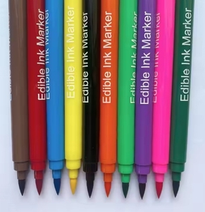 Pennarelli Coloranti Commestibili per Pasticceria, Set <span class=keywords><strong>da</strong></span> 10 Colori Diversi, Strumenti per Decorazione Torte, Fondente e <span class=keywords><strong>Biscotti</strong></span> - Product Image 6