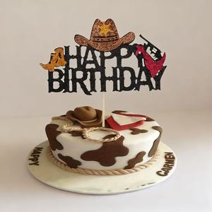 Decorazioni per <span class=keywords><strong>Torta</strong></span> di Compleanno Tema West Selvaggio 2025, Topper Riutilizzabili per Torte di Compleanno per Ragazzi e Ragazze - Product Image 1