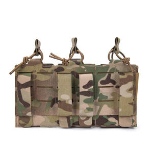 Pochette tactique pour chargeurs en nylon 1000D MOLLE, camouflage, triple porte-chargeurs, pour sports de plein air, résistante à l'usure, capacité 20L et moins - Product Image 4
