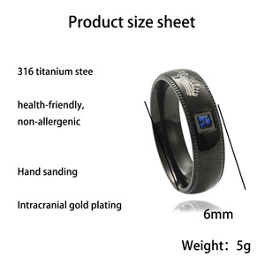 Titanium Steel <b>Couple</b> <b>Rings</b> Letter Design Bezel Setting Unisex Everyday Wear 23010 - Product Image 3