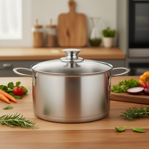 Elo Meat Pot Galant 2.5L Stainless Steel <b>With</b> <b>Lid</b> For Roasting And Cooking - Product Image 3