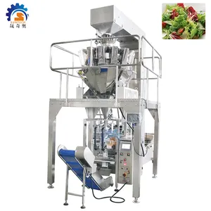 Automatic Fruit and Vegetable Mix Salad Leaves Chopped Onions Garlic Fresh Corn Broad Beans Peas Filling Sealing Packing Machine