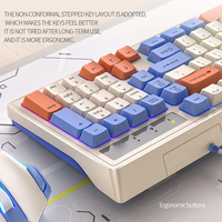 LVKIDRON Ensemble clavier et souris de jeu personnalisé Ensemble clavier coloré filaire luminescent pour ordinateur de bureau Accessoires clavier 98 touches
