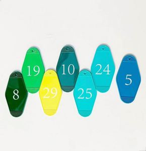 All Types Luxury <b>Keychain</b> with Company Logo Cartoon <b>Customized</b> Design Retro Hotel Plastic <b>Keychain</b> Motel Keyrings Room Number - Product Image 4