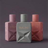 Atomiseur de parfum rechargeable en verre vide de 50 ml avec logo personnalisé, emballage de vente au détail, flacon de parfum de luxe avec boîte