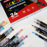 Accessoires de retour à l'école Marqueur de peinture acrylique Graffiti Marqueur acrylique multicolore Stylos à pointe de pinceau Fournitures d'art Stylos à dessin