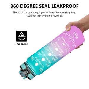 Botella de Agua Personalizada al por Mayor de 1 Litro con Asa, a Prueba de Fugas, Libre de BPA, con Marcador de Tiempo - Product Image 4