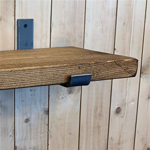 Rustic Scaffold Board Heavy Duty <strong>Shelf</strong> Brackets/Shelving Industrial Iron/Steel (Pair) (Type 2-225mm Up) - Product Image 6