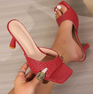 Été Talon fin Nouvelle mode Autre Trendy Safety Casual Summer Women's Slippers Casual Shoes Sandales à talons - Product Image 3
