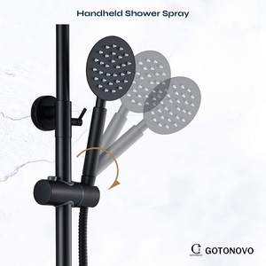 Système <span class=keywords><strong>de</strong></span> <span class=keywords><strong>douche</strong></span> <span class=keywords><strong>de</strong></span> luxe en acier inoxydable noir <span class=keywords><strong>colonne</strong></span> <span class=keywords><strong>de</strong></span> <span class=keywords><strong>douche</strong></span> murale <span class=keywords><strong>avec</strong></span> <span class=keywords><strong>robinet</strong></span> <span class=keywords><strong>de</strong></span> <span class=keywords><strong>baignoire</strong></span> <span class=keywords><strong>de</strong></span> pluie ensemble <span class=keywords><strong>de</strong></span> <span class=keywords><strong>douche</strong></span> <span class=keywords><strong>de</strong></span> salle <span class=keywords><strong>de</strong></span> bain - Product Image 5