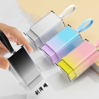 Timbro Personalizzato con Firma, Timbro Autoinchiostrante con Nome Personalizzato, Timbro Portatile con Colore Sfumato, Ricarica Automatica, per Ufficio e Firme Aziendali