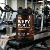 Poudre de concentré de protéines de lactosérum au goût cacao RH, 24 g de protéines par dose, faible teneur en matières grasses, faible teneur en sucre, complément alimentaire pour le soutien musculaire des adultes