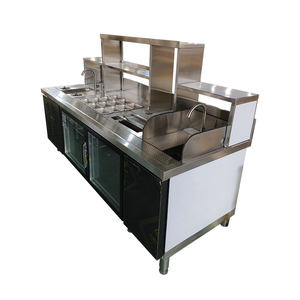 Comptoir de préparation et de réfrigération pour bubble tea, équipement de bar et comptoir à lait - Product Image 1