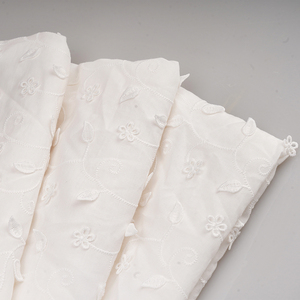 Tela bordada blanca elegante tejida a la moda para vestido de mujer, ropa de desfile de moda, camisas, textil creativo, entrega rápida - Product Image 4