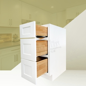 Trắng Shaker phong cách 15 inch 3 ngăn kéo cơ sở tủ gỗ Modular ngăn kéo tủ CARB-2 Mỹ thiết kế hiện đại tủ bếp - Product Image 1