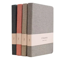 Journal en tissu de lin de bonne qualité cahiers épaissis personnalisés couverture rigide A5 A6 fournitures scolaires bloc-notes