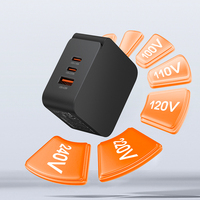 Chargeur secteur LDNIO Q4 PD 65W avec port USB Type C, charge rapide, adaptateur secteur pour prise US, EU, UK