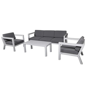 Hot Sale Outdoor Garden Patio <strong>Conservatory</strong> 4 Seater Sofa and Armchair Set with <strong>Cushions</strong> and Coffee Table - Product Image 1
