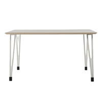 Table de salle à manger élégante et moderne en bois avec pieds en métal, conforme aux normes ANSI/BIFMA, pour la maison, l'hôtel, la villa, l'école, 4 places, assemblée.
