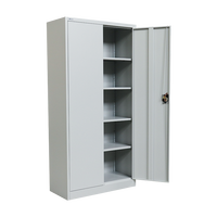 Armoire de classement de bureau industrielle en métal à double porte avec serrure, structure KD, armoire à dossiers en acier pour le rangement de documents de bureau