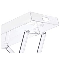 Table basse en acrylique transparent de style moderne Table à thé pliante en plexiglas transparent pour meubles de maison extensibles pour le salon