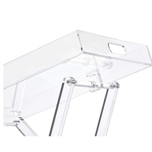 Tavolo da caffè in acrilico trasparente in stile moderno in <span class=keywords><strong>Plexiglass</strong></span> pieghevole tavolo da tè per soggiorno allungabile <span class=keywords><strong>mobili</strong></span> per la casa - Product Image 4