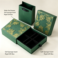 Boîte de rangement haut de gamme pour bijoux (bagues, boucles d'oreilles, colliers, broches et montres) - Écologique, étanche, réutilisable et portable