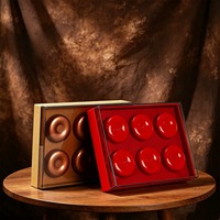 Boîte en acrylique de luxe personnalisée pour l'emballage du thé et les cadeaux de mariage avec logo en relief, doublure en éponge, écologique