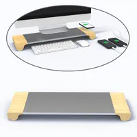 Alluminio portatile supporto del monitor riser caso della maglia del metallo desk organizer riser con cassetto