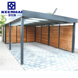 Đúc Sẵn Carport <span class=keywords><strong>Modular</strong></span> Di Động Vườn Nơi Trú Ẩn Tán Xe Xách Tay Gấp Kim Loại Nhà Để Xe Cho Bãi Đậu Xe - Product Image 4