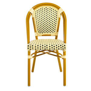 Silla de Mimbre Impermeable para Exterior, Ideal para Cafeterías, Hoteles, Restaurantes, Playa, Estilo Moderno, Metálica, Tipo Bistro París - Product Image 4