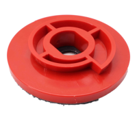 Disque abrasif en plastique rouge JDK OEM de 4 pouces (100 mm) avec fixation à vis pour polissage de pierre sur meuleuse d'angle