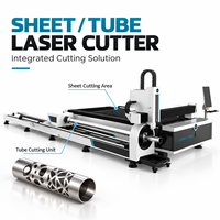 1530 mesin pemotong serat Laser, pipa dan lembar Laser memotong plak logam seni dinding dekorasi 1500W 4000W 6KW