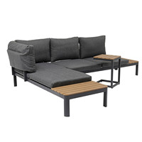 Canapé d'angle de jardin imperméable, mobilier de patio, lit de jour pour la cour, chaise longue de balcon, transat d'extérieur
