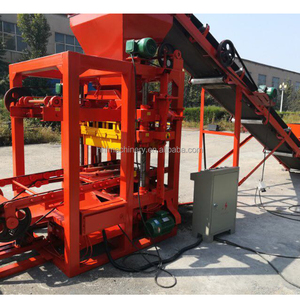 Mesin Pembuat Bata Beton Semen QTJ4-26 Semi Otomatis 4-9 Inch, Cetakan Paving Blok Interlock Berongga, Efisiensi Tinggi - Product Image 2