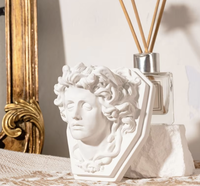 JY Méduse Art Aromathérapie Pierre Ornement Plâtre Statue Diffuseur pour Décoration Maison Musée Souvenir Cadeau