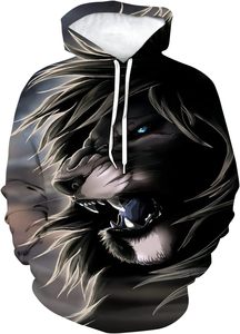 Unisex Mát Mô Hình Nghệ Thuật 3D Động Vật Vua In Lion Hoodie Bán Buôn XS-XXL Vui Áo Thun Áo Nỉ Cho Nam Giới Phụ Nữ Cho Mùa Thu - Product Image 6
