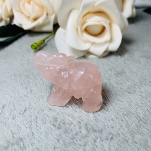 Sculture e Intagli in Cristallo di <span class=keywords><strong>Animali</strong></span> Misti da 1,5 Pollici, Elefanti in Pietra per Regali Artigianali, Vendita all'Ingrosso - Product Image 5