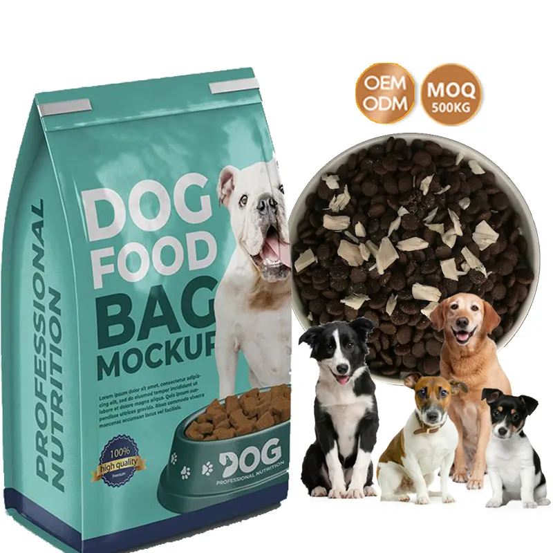 OEM ODM Tiernahrung Maßge schneider tes hochwertiges Protein Hochwertiges Fett Trocken Echt Natur Hundefutter Halal Hundefutter