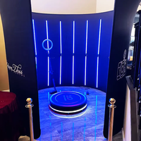 Photomaton 360 personnalisé avec fond et éclairage LED, photomaton portable 360 avec fond pour exposition