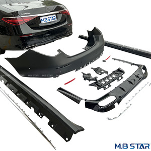 Mercedes-Benz S-Class W223 Body Kit Front Bumper Side Skirts Rear Bumper Diffuser PC Material 20KG - Product Image 3