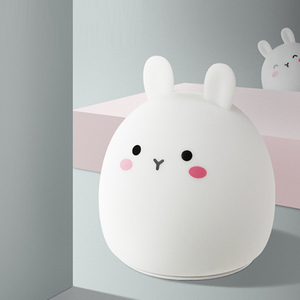Lumière De Nuit d'enfants de Lapin Mignon Lampe Silicone Pépinière Bébé Kawaii Veilleuse - Product Image 4