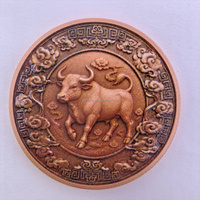 Vente en gros de 12 pièces de monnaie du zodiaque chinois en cuivre pur .999 de 1 once, représentant des animaux (Dragon, Cheval), pièces de monnaie de collection en cuivre ancien