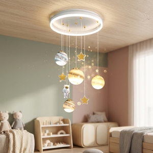 Lampadario Creativo a Tema Spaziale per Camera da Letto, Lampada a Sospensione con Pianeti per Stanza dei Bambini - Product Image 2