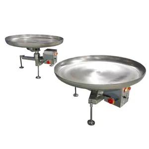 304 Stainless Steel Rotary Table Package Collecting Table for Packing Line