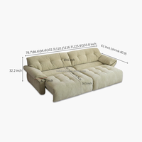 Canapé sectionnel électrique escamotable de luxe moderne tissu résistant aux rayures chat pour la maison salon chambres prix d'usine
